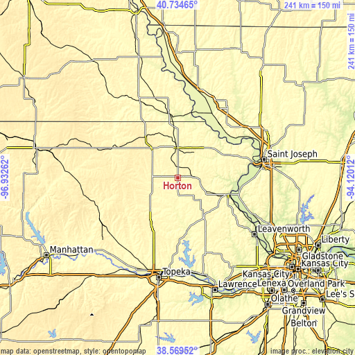 Topographic map of Horton