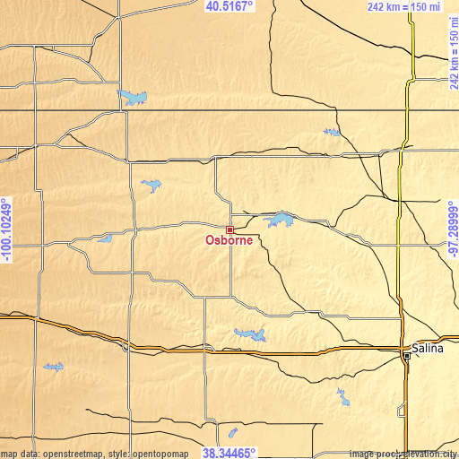 Topographic map of Osborne