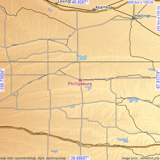 Topographic map of Phillipsburg