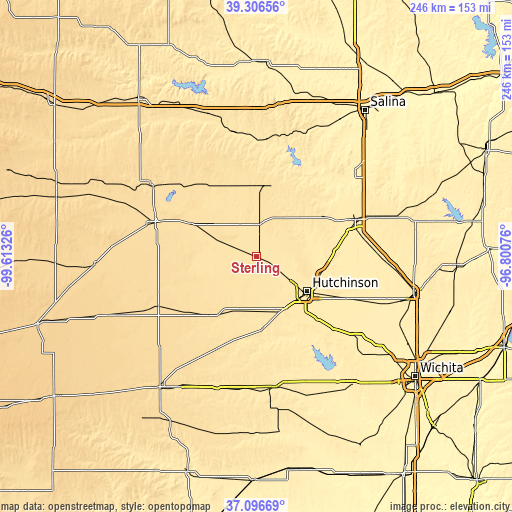 Topographic map of Sterling