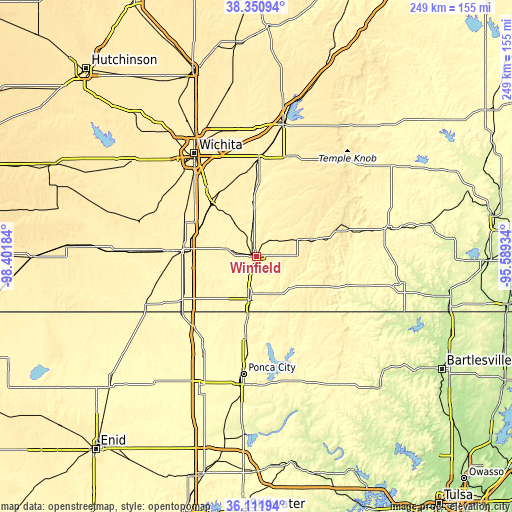 Topographic map of Winfield