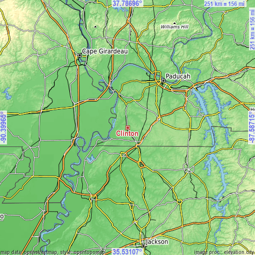 Topographic map of Clinton