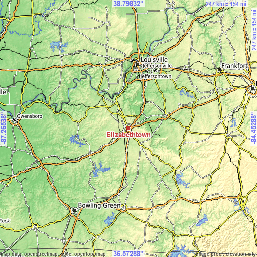 Topographic map of Elizabethtown