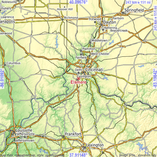 Topographic map of Elsmere