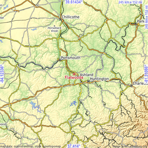 Topographic map of Flatwoods