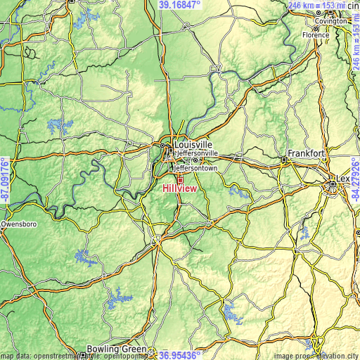 Topographic map of Hillview