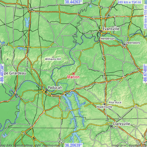 Topographic map of Marion