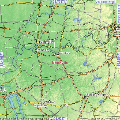 Topographic map of Masonville