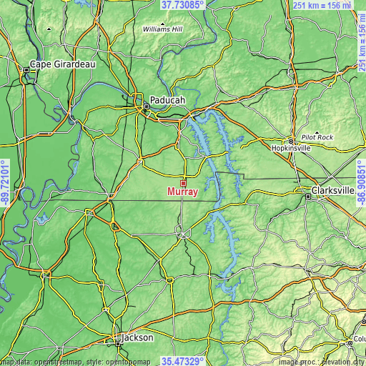 Topographic map of Murray