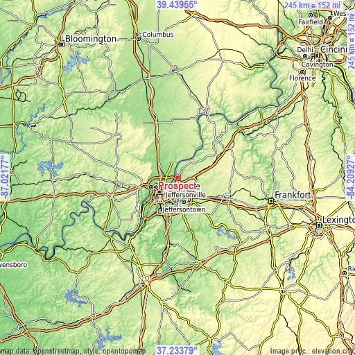 Topographic map of Prospect