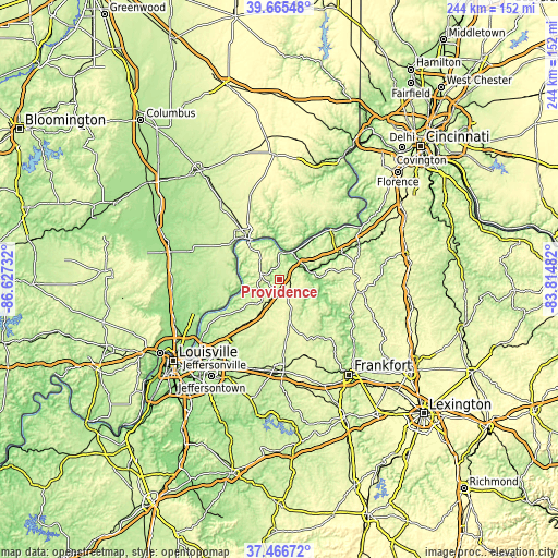 Topographic map of Providence