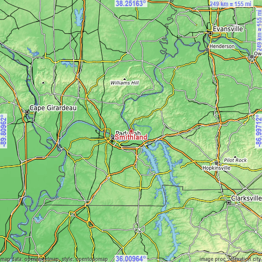 Topographic map of Smithland