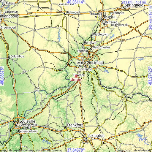 Topographic map of Union