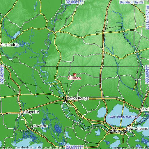 Topographic map of Clinton