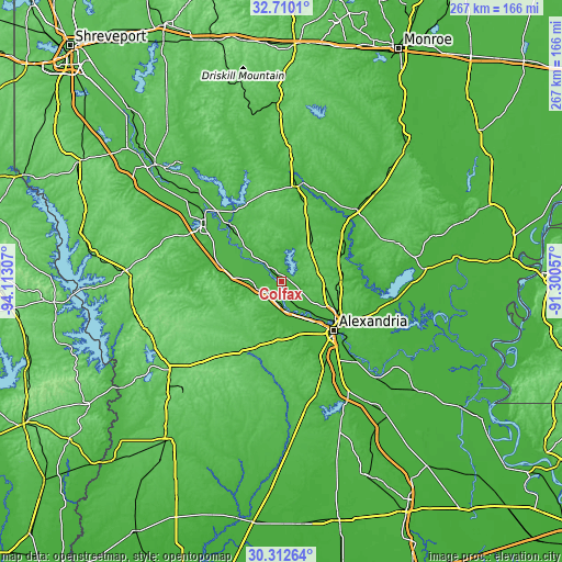 Topographic map of Colfax