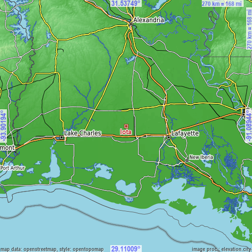 Topographic map of Iota