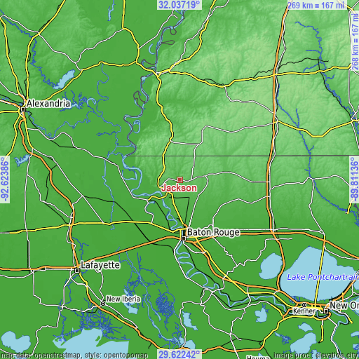 Topographic map of Jackson