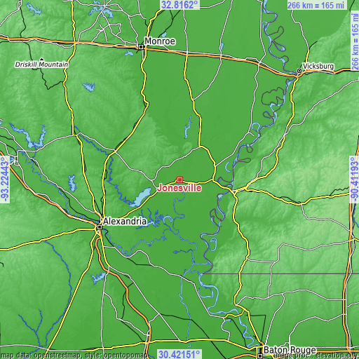 Topographic map of Jonesville