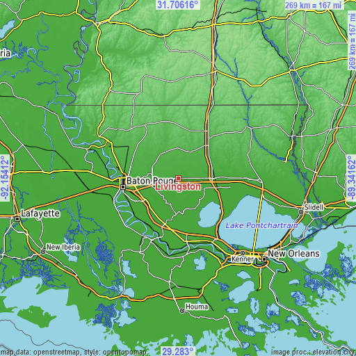 Topographic map of Livingston