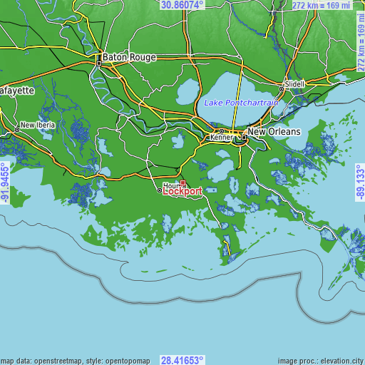 Topographic map of Lockport