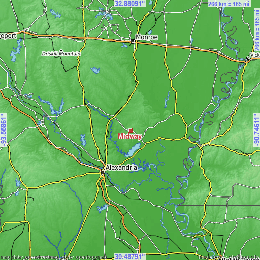 Topographic map of Midway