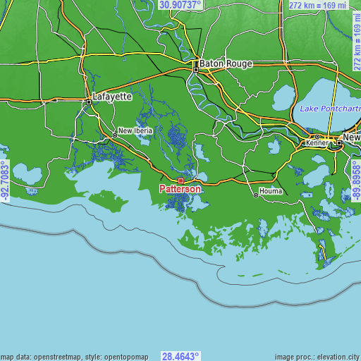 Topographic map of Patterson