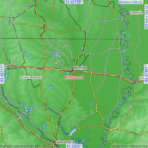 Topographic map of Richwood