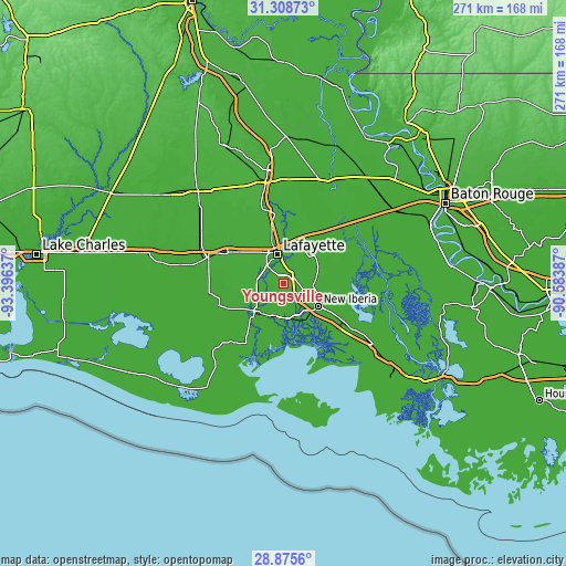 Topographic map of Youngsville