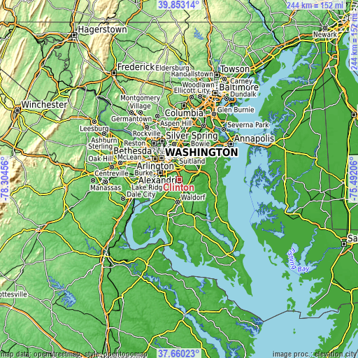 Topographic map of Clinton