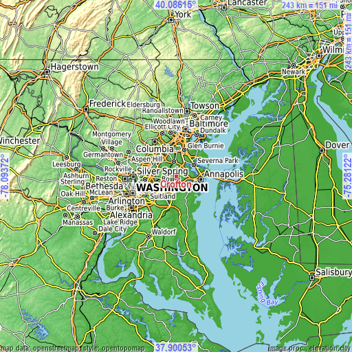 Topographic map of Crofton