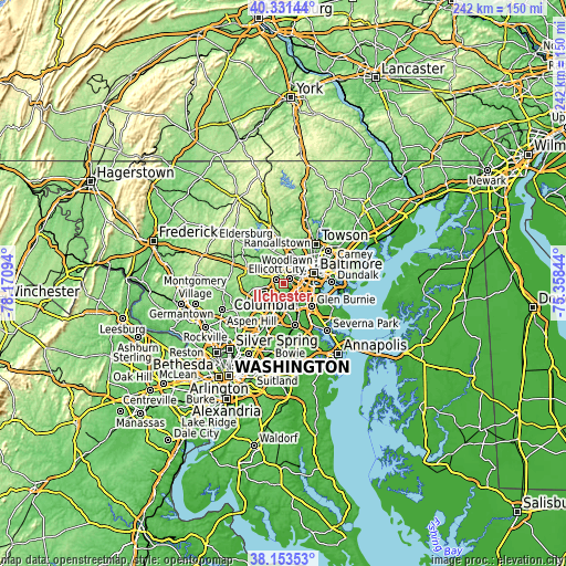 Topographic map of Ilchester