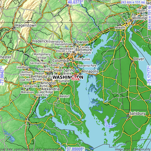 Topographic map of Riva