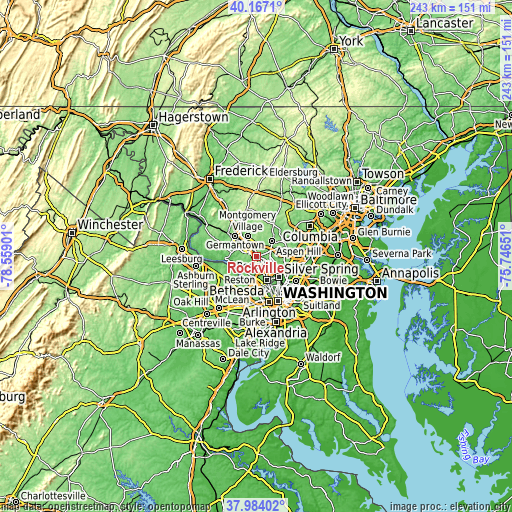 Topographic map of Rockville