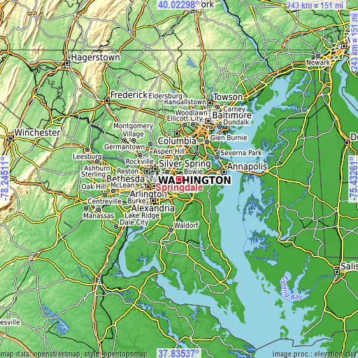 Topographic map of Springdale