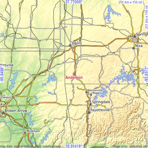 Topographic map of Anderson