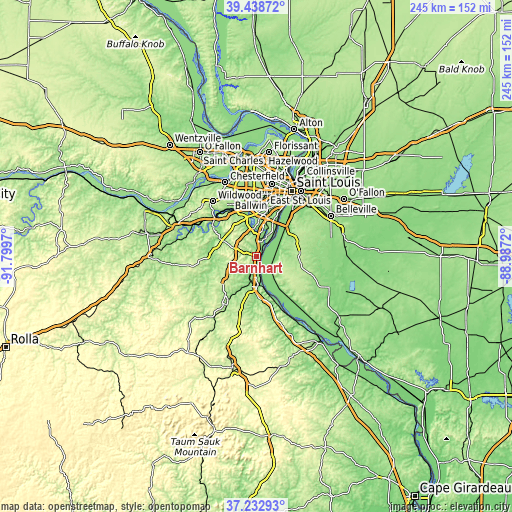 Topographic map of Barnhart