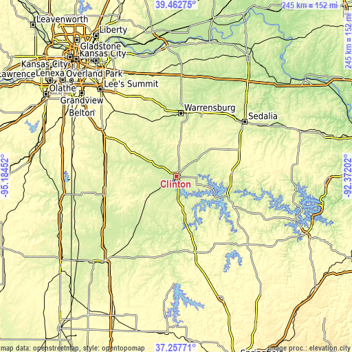 Topographic map of Clinton