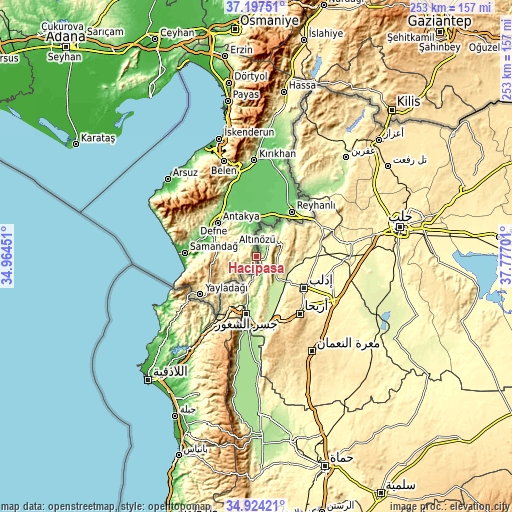 Topographic map of Hacıpaşa