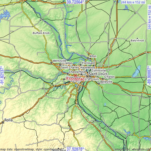 Topographic map of Frontenac