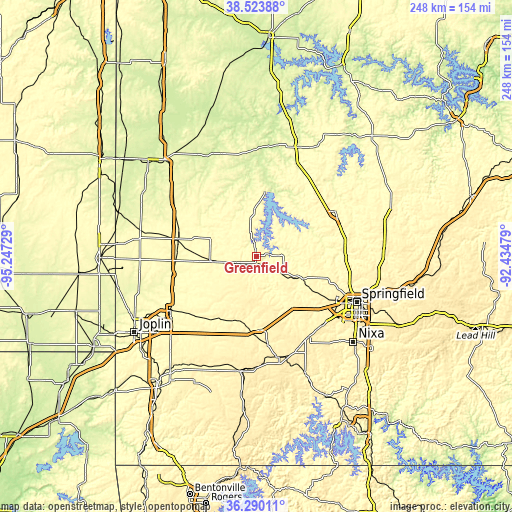 Topographic map of Greenfield