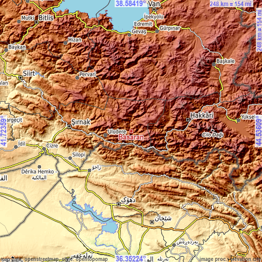 Topographic map of Başaran