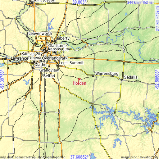 Topographic map of Holden