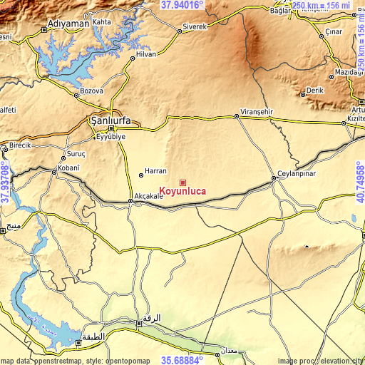 Topographic map of Koyunluca