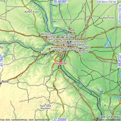 Topographic map of Imperial