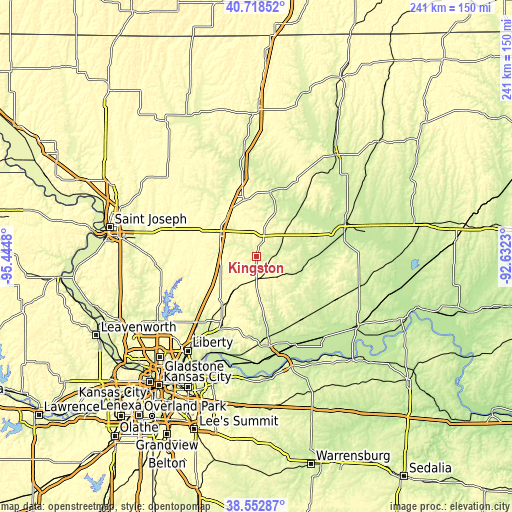 Topographic map of Kingston