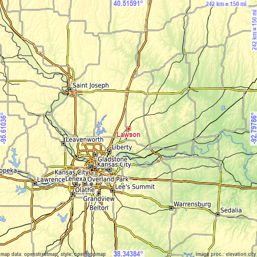 Topographic map of Lawson