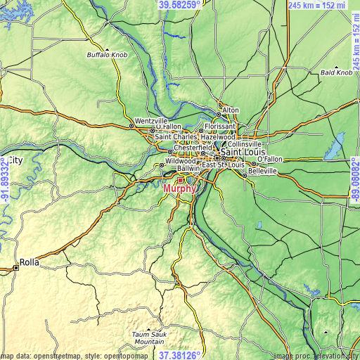 Topographic map of Murphy