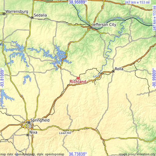 Topographic map of Richland