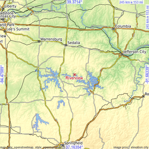 Topographic map of Riverview