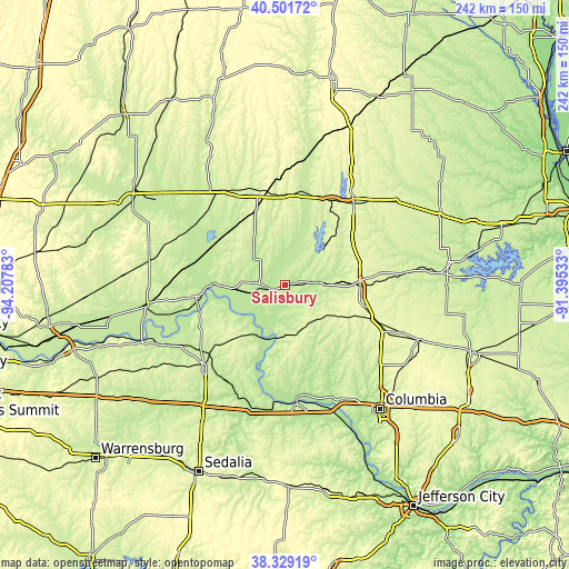 Topographic map of Salisbury